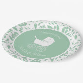  Baby treinstoel mooi Papieren Bordje (Gekanteld)