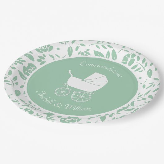 Baby treinstoel mooi Papieren Bordje (Gekanteld)