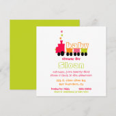 Baby treinuitnodiging kaart (Voorkant / Achterkant)