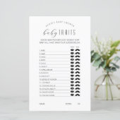 Baby trekjes spel, minimalistische Baby shower gam (Staand voorkant)