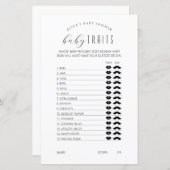 Baby trekjes spel, minimalistische Baby shower gam (Voorkant / Achterkant)