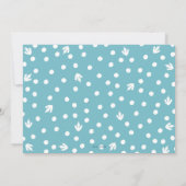 Baby TRex Hatching Dinosaur Egg Boy Baby shower Kaart (Achterkant)