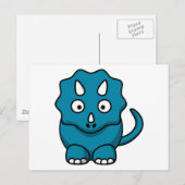 Baby Triceratops Briefkaart (Voorkant / Achterkant)