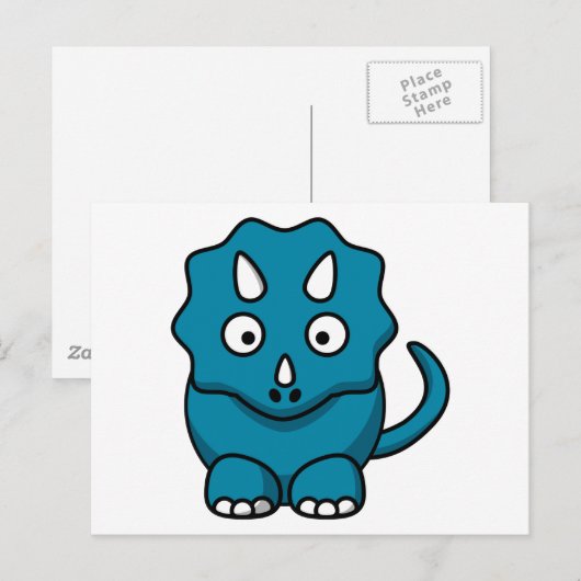 Baby Triceratops Briefkaart (Voorkant / Achterkant)