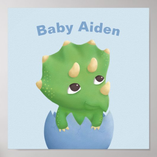 Baby Triceratops Dinosaur Ei Kraamkamer Decoratie (Voorkant)