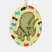 Baby Triceratops Keramisch Ornament (Rechts)