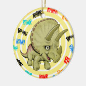 Baby Triceratops Keramisch Ornament (Links)