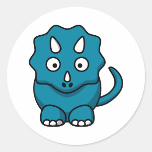 Baby Triceratops Ronde Sticker