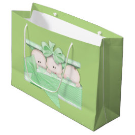 Baby Triplets Unisex grote cadeau tas Large Cadeautasje