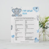 Baby Trivia [Baby olifant [blauw] Briefhoofd (Staand voorkant)