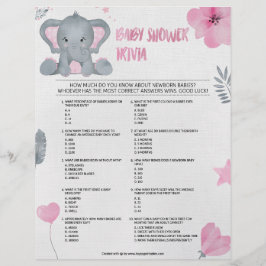 Baby Trivia [Baby olifant [Roze]] Briefhoofd