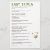 Baby Trivia Baby shower Game (Voorkant)
