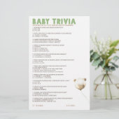 Baby Trivia Baby shower Game (Staand voorkant)
