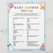 Baby Trivia Baby shower Games [Basics Blue] Briefhoofd (Voorkant)