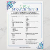 Baby Trivia [Blauwe Floral] Briefhoofd (Voorkant)