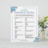 Baby Trivia [Blauwe Floral] Briefhoofd (Staand voorkant)