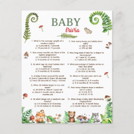 Baby trivia bosdier ontwerp spel
