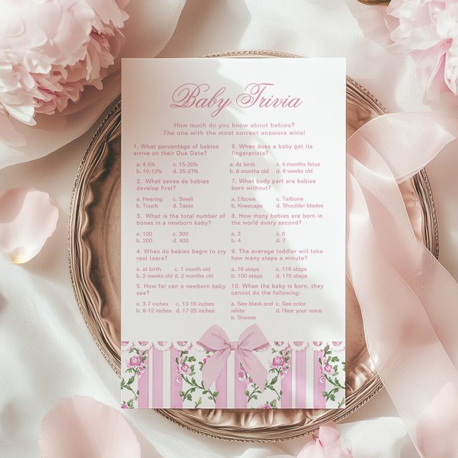 Baby Trivia Love Shack Baby Coquette Bow game (Creator heeft geüpload)