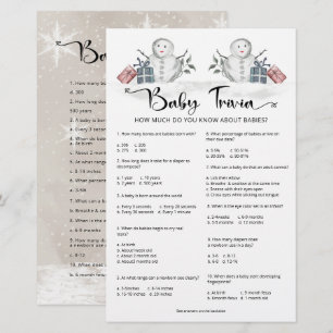 Baby Trivia Snowman-Baby shower