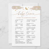 Baby Trivia Twinkle Little Star Baby shower Kaart (Voorkant)