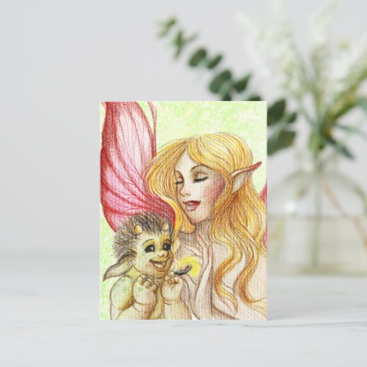 Baby Troll Briefkaart (Staand voorkant)