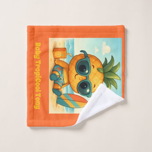 Baby TropiCool Tony - Pineapple Empire   Bad Handdoek (Wasdoekje)