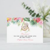 Baby tropisch hout Baby shower Dank u wel Bedankkaart (Staand voorkant)