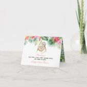 Baby tropisch hout Baby shower Dank u wel Bedankkaart (Voorkant)