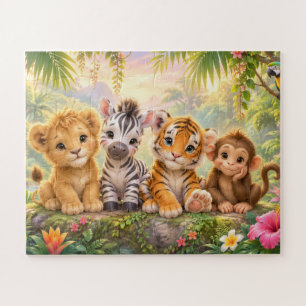 Baby Tropische Dieren Levendige Jungle Legpuzzel