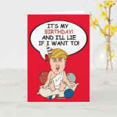 Baby Trump Birthday Kaart - Het is mijn verjaardag (Gele Bloem)