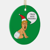 Baby Trump Meer kerstcadeautjes Keramisch Ornament (Rechts)