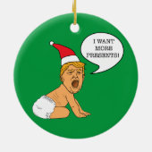 Baby Trump Meer kerstcadeautjes Keramisch Ornament (Achterkant)