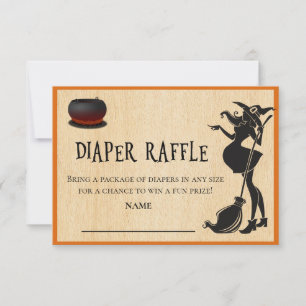 Baby Trusthalloween diaper Raffle Shower Kaart