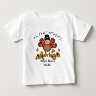Baby Turkije Eerste Thanksgiving TOEVOEGDE Naam en