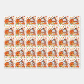 Baby Turkije en pompoen vieren Thanksgiving Inpakpapier Vel (Voorkant 3)