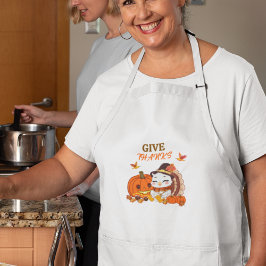 Baby Turkije en pompoen vieren Thanksgiving Lang Schort