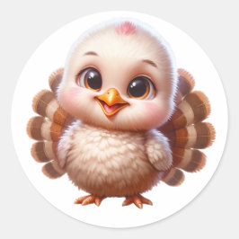 baby Turkije Ronde Sticker
