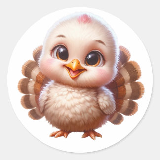 baby Turkije Ronde Sticker