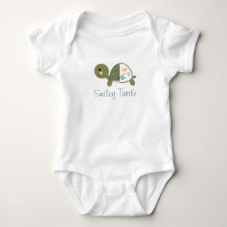 Baby Turtle Baby Bodysuit Blue Diaper Pin