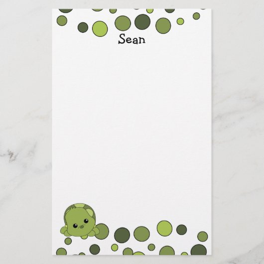 Baby Turtle Cutie Briefpapier (Voorkant)