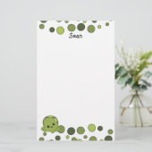 Baby Turtle Cutie Briefpapier (Staand voorkant)