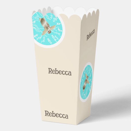 Baby Turtle Douche Favor Boxen Bedankdoosjes (Achterkant)