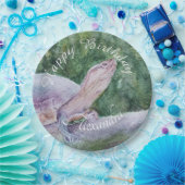 Baby Turtle Happy Birthday Papieren Bordje (Feest)