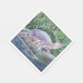 Baby Turtle Happy Brthday Servet (Hoek)