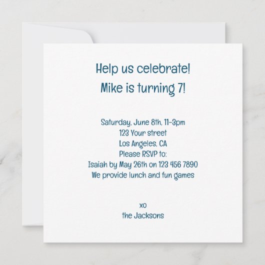 Baby Turtle kaart, Turtle verjaardag, Turtle Kaart (Achterkant)