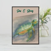 Baby Turtle Note Kaart (Staand voorkant)