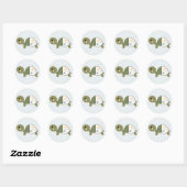 Baby Turtle Stickers Etiketten Blauwe Luierspeld (Vel)