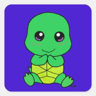 Baby Turtle Vierkante Sticker