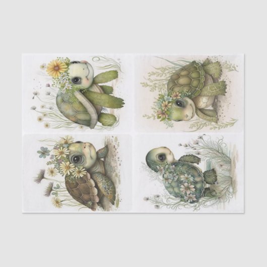 Baby Turtles Tissuepapier (Voorkant)