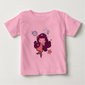 Baby tutu bodysuit roze met kawaii siren (Voorkant)